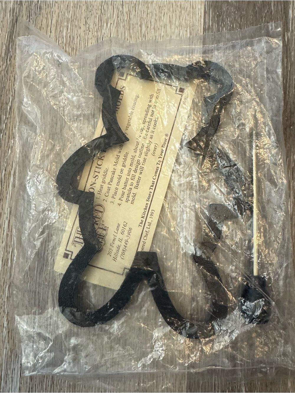 New Pampered Chef Non-Stick Bear/Rabbit Pancake Mold 6", #2810, NIP Retired